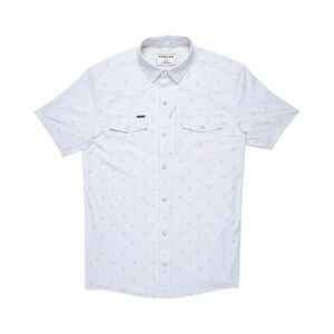 Porceno Men's White Casual Button Down Shirt